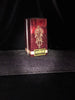 Dark Red Candle with Gold Lalibela Cross - Medium Size