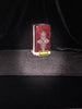 Dark Red Candle with Long Silver Cross - Medium Size