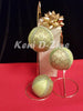 Handmade Ethiopian Inspired Christmas Ornaments - Green_Lime Set